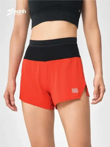 "NTOXCOOLMATE" Quần short chạy bộ cạp cao 3IN