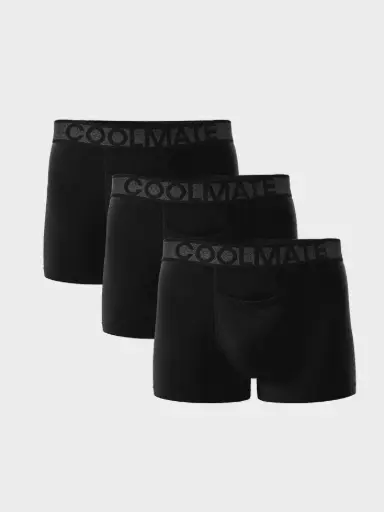 Pack 3 Quần Cotton Trunk phối cạp Logo Coolmate
